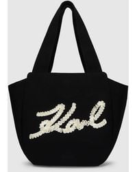 KARL LAGERFELD - K/Signature Ruffled Logo Shopper - Lyst