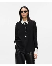 KARL LAGERFELD - Contrast Karl Letter Shirt - Lyst