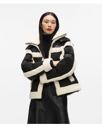 KARL LAGERFELD - Faux-Shearling Puffer Jacket - Lyst
