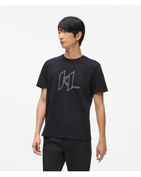 KARL LAGERFELD - Karl Dna Studded T-Shirt - Lyst