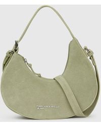 KL Jeans - Rounded Suede Top Handle Bag - Lyst
