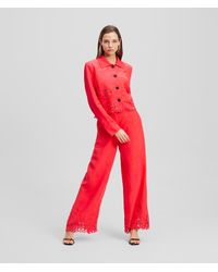Karl Lagerfeld - Culotte Mit Cut-Out-Stickerei, Frau, Größe - Lyst