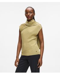 Karl Lagerfeld - Oberteil Aus Metallic-Strick, Damen, Größe - Lyst