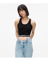 KL Jeans - Logo Tape Tank Top - Lyst