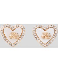 Karl Lagerfeld - K/autograph Heart Earrings - Lyst