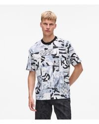KL Jeans - Relaxed All-Over Monogram T-Shirt - Lyst