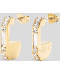 Karl Lagerfeld - Kristall-Ohrringe, Damen, Größe - Lyst