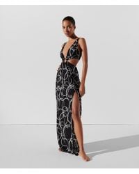 Karl Lagerfeld - Circle Print Beach Maxi Dress - Lyst