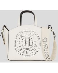 Karl Lagerfeld - K/circle Perforated Small Tote Bag - Lyst