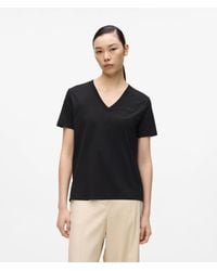 KARL LAGERFELD - Signature V-Neck T-Shirt - Lyst
