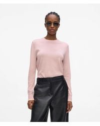 KARL LAGERFELD - Merino Wool Crewneck Sweater - Lyst