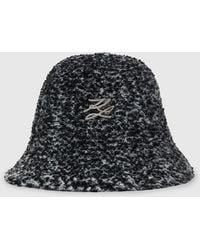 KARL LAGERFELD - K/Autograph Bouclé-Bucket Hat, Damen, Größe - Lyst