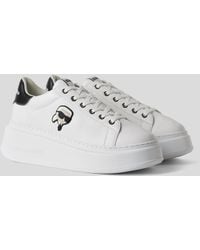 KARL LAGERFELD - Kapri Nft Lo Lace Trainers Leather - Lyst