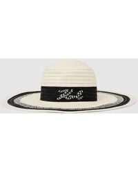 KARL LAGERFELD - K/Signature Stripe Logo Sun Hat - Lyst