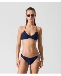 KARL LAGERFELD - Signature Nautical Bandeau Bikini Top - Lyst