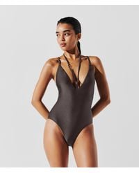 Karl Lagerfeld - K/signature Multi-strap Swimsuit - Lyst