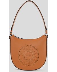 Karl Lagerfeld - K/circle Perforated Moon Shoulder Bag - Lyst