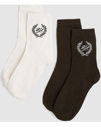 Karl Lagerfeld - Chaussettes Avec Écusson – Lot De 2 Paires, Femme, Taille - Lyst