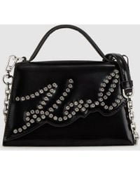 Karl Lagerfeld - K/Signature Kleine Umhängetasche Mit Nieten - Lyst