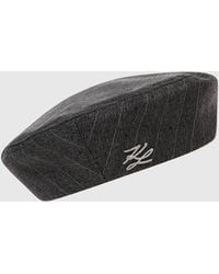 KARL LAGERFELD - K/Autograph Pinstripe Beret - Lyst