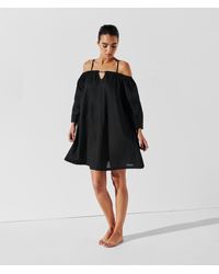 Karl Lagerfeld - K/signature Off-shoulder Beach Dress - Lyst