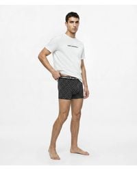 KARL LAGERFELD - Logo Pajama T-Shirt And Trunks Gift Set - Lyst