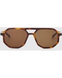 KARL LAGERFELD - Slim Navigator Sunglasses - Lyst