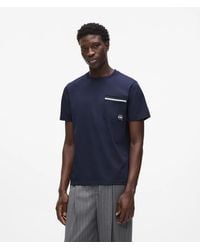 KARL LAGERFELD - Ikon Stripe Pocket T-Shirt - Lyst