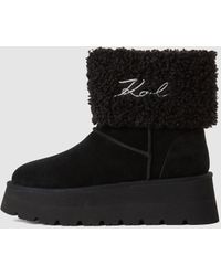 Karl Lagerfeld - Skylar Signia Kollar Stiefel, Damen, Größe - Lyst