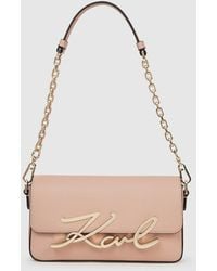 KARL LAGERFELD - K/Signature Small Chain Shoulder Bag - Lyst