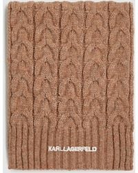 KARL LAGERFELD - Cable-Knit Scarf - Lyst