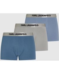 KARL LAGERFELD - Metallic Logo Trunks – 3-Pack - Lyst