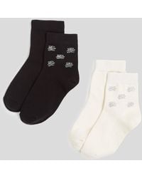 KARL LAGERFELD - K/Autograph Rhinestone Socks – 2-Pack - Lyst