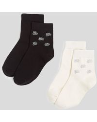 KARL LAGERFELD - K/Autograph Rhinestone Socks – 2-Pack - Lyst