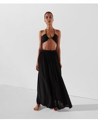 Karl Lagerfeld - Karl Signature Maxi Beach Skirt - Lyst