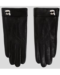 Karl Lagerfeld - Ikon Leather Gloves - Lyst