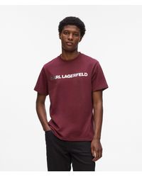 Karl Lagerfeld - T-Shirt Avec Logo Métallique, Homme, Taille - Lyst