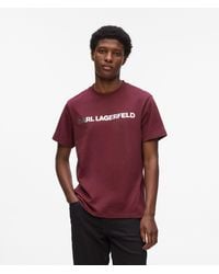 Karl Lagerfeld - T-Shirt Avec Logo Métallique, Homme, Taille - Lyst