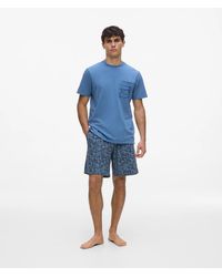 KARL LAGERFELD - Ikon Shorts And T-Shirt Pajama Set - Lyst