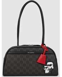 KARL LAGERFELD - Ikon Monogram Bowling Bag - Lyst