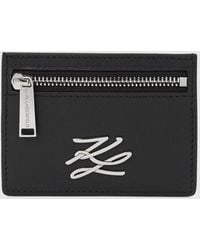 KARL LAGERFELD - K/Autograph Cardholder With Zip - Lyst