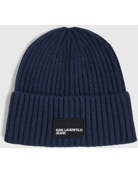 KL Jeans - Logo Patch Beanie - Lyst