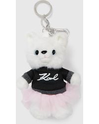 KARL LAGERFELD - Ikon Choupette Plush Keychain - Lyst