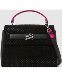 KARL LAGERFELD - Exclusive K/Autograph Rhinestone Top-Handle Bag - Lyst