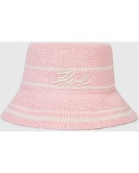 KARL LAGERFELD - Signature Knit Bucket Hat - Lyst