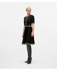 KARL LAGERFELD - Bouclé Detail Knit Dress - Lyst