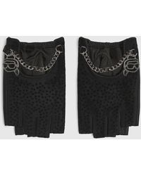 KARL LAGERFELD - Ikon Rhinestone Fingerless Gloves - Lyst