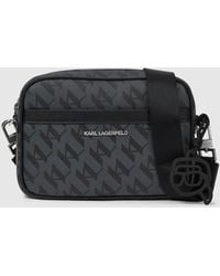 KARL LAGERFELD - Sac À Bandoulière Allongé Ikon Monogram, Homme, Taille - Lyst