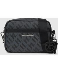 KARL LAGERFELD - Ikon Monogram Elongated Crossbody Bag - Lyst