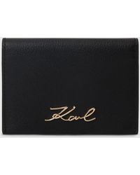 KARL LAGERFELD - K/Signature Bi-Fold Cardholder - Lyst